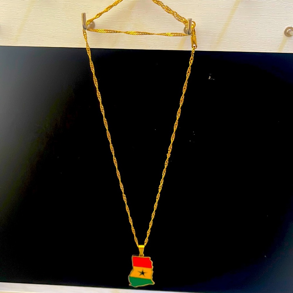 Ghana Flag necklace